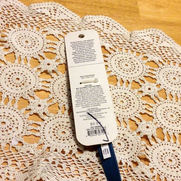 Doggie Collar - New Bond & Co Blue Blossom Dog Collar Small - Picture 5 of 7